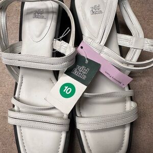 Wild Fable White Casual Sandals with Crisscross Straps